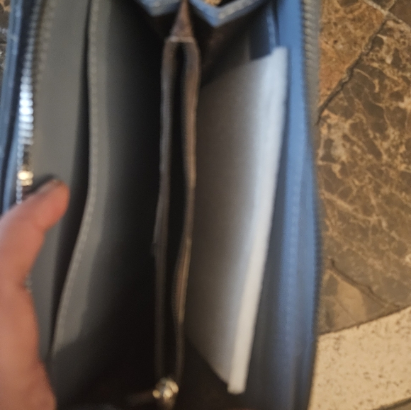 LONDON FOG Indigo Blue Preston-Single Zip Around with Front Fold Snap $58 NWT - Picture 4 of 5